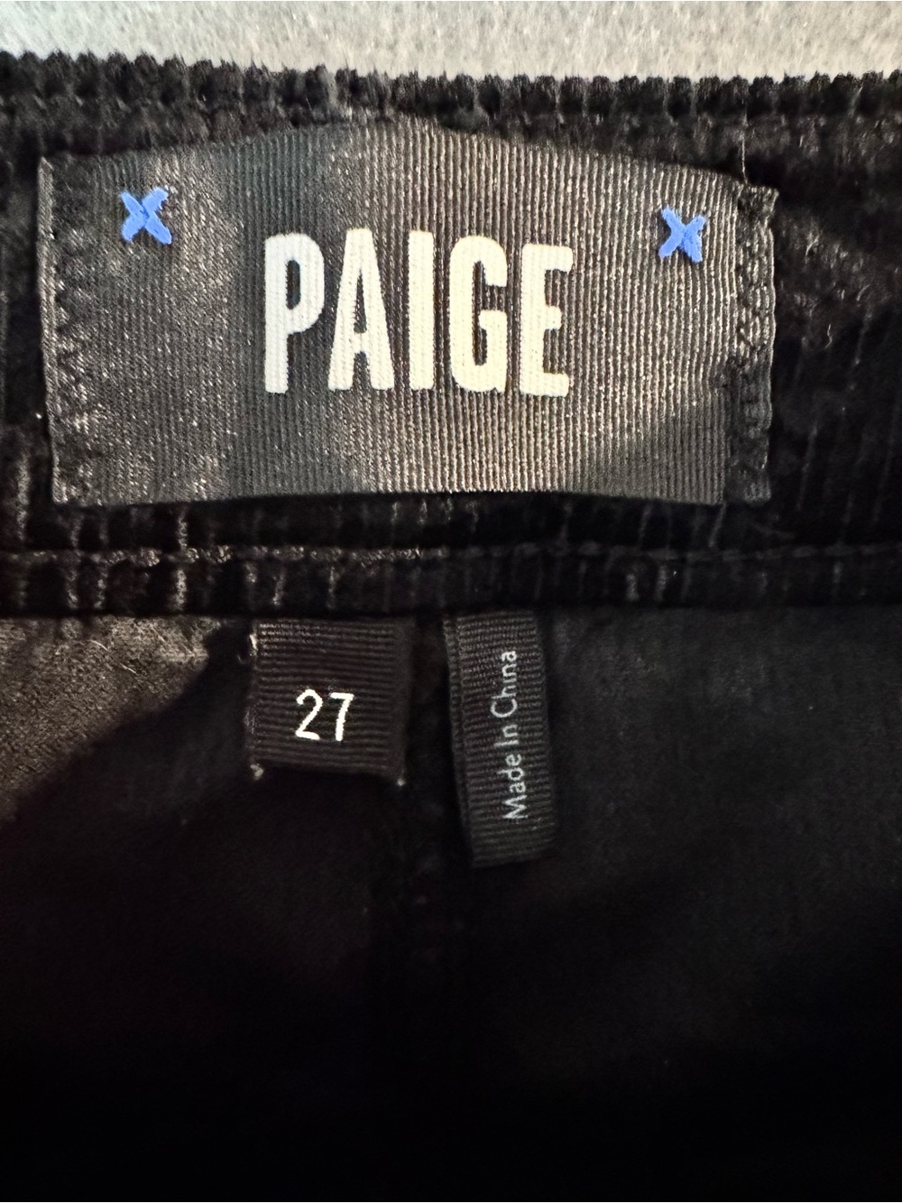 PAIGE Harper Velvet Corduroy Wide Leg Pants Size 27 - Picture 3 of 9